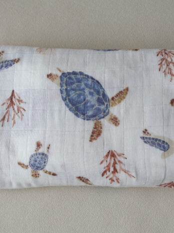 Mr Turtle Muslin Swaddle